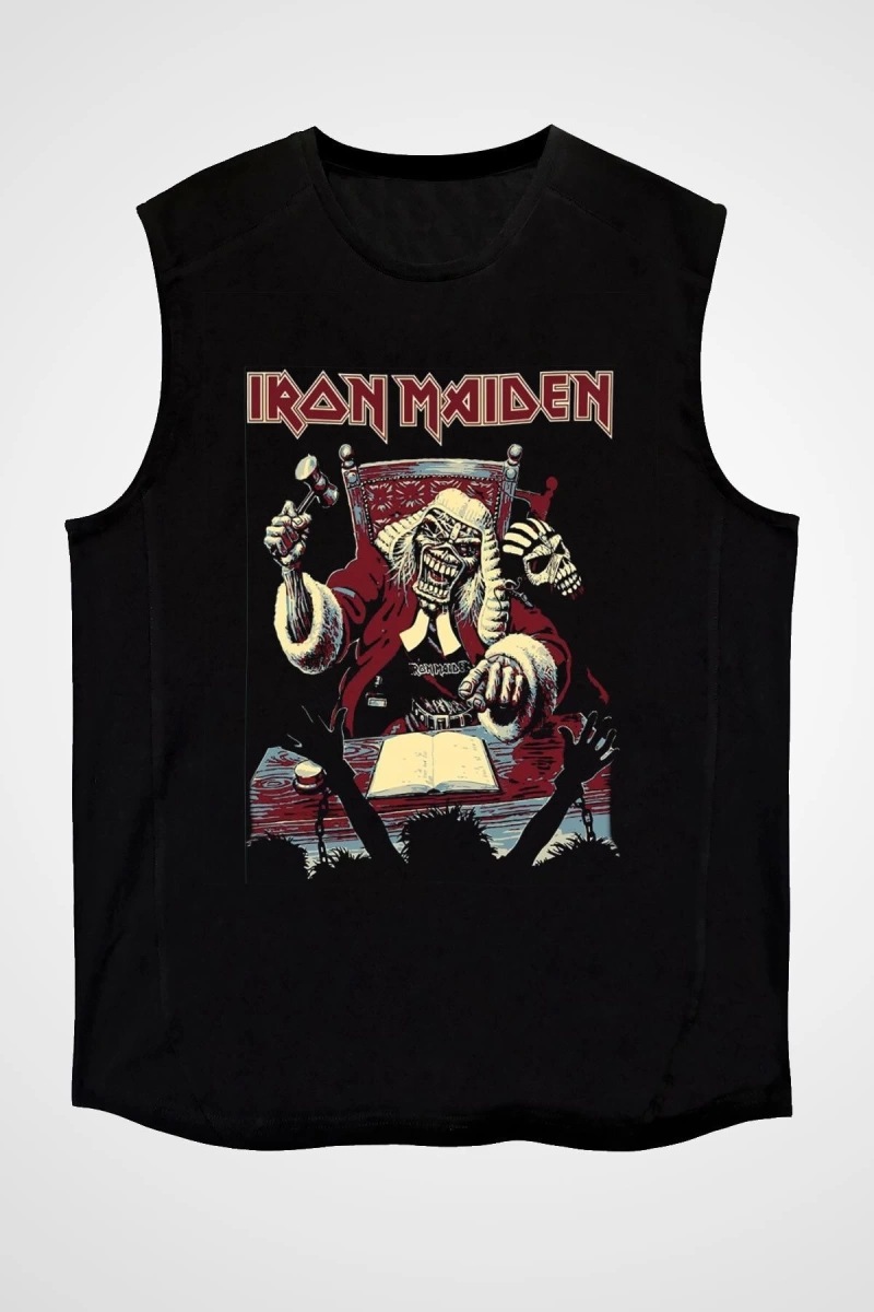 Iron Maiden Siyah Kolsuz Tişört T-shirt