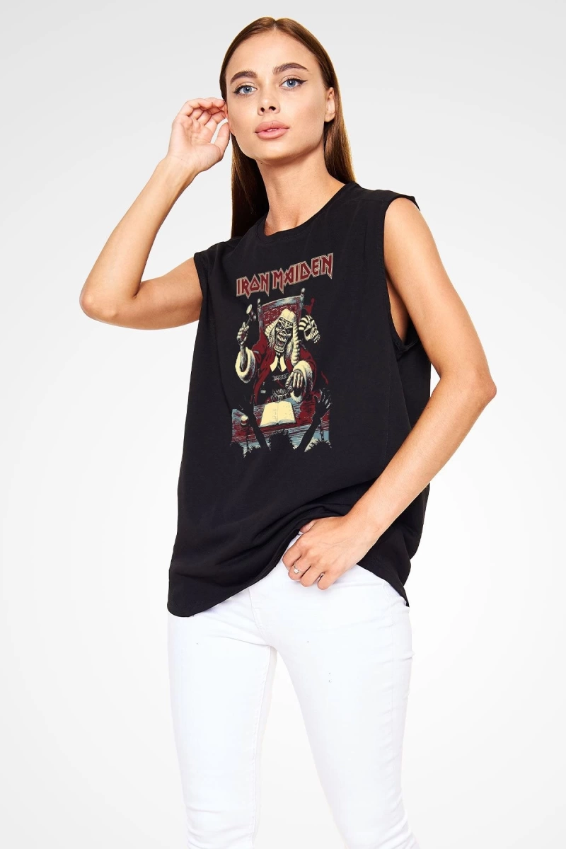 Iron Maiden Siyah Kolsuz Tişört T-shirt
