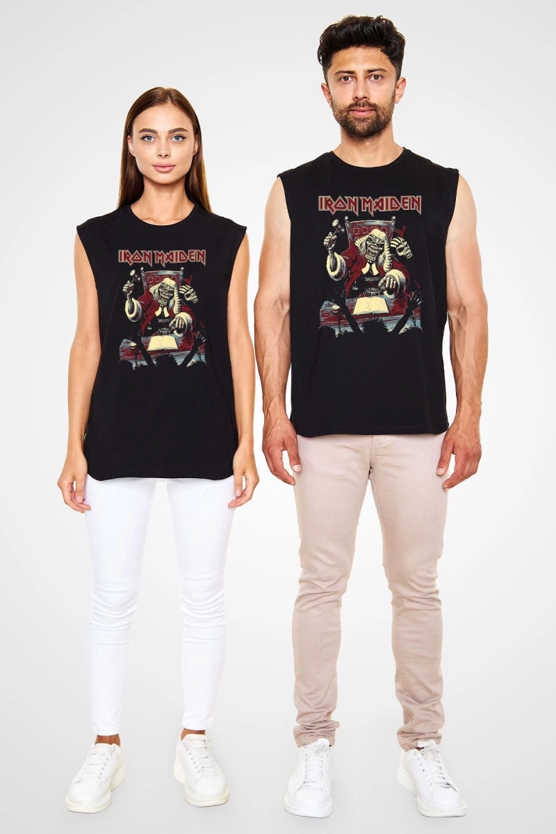 Iron Maiden Siyah Kolsuz Tişört T-shirt