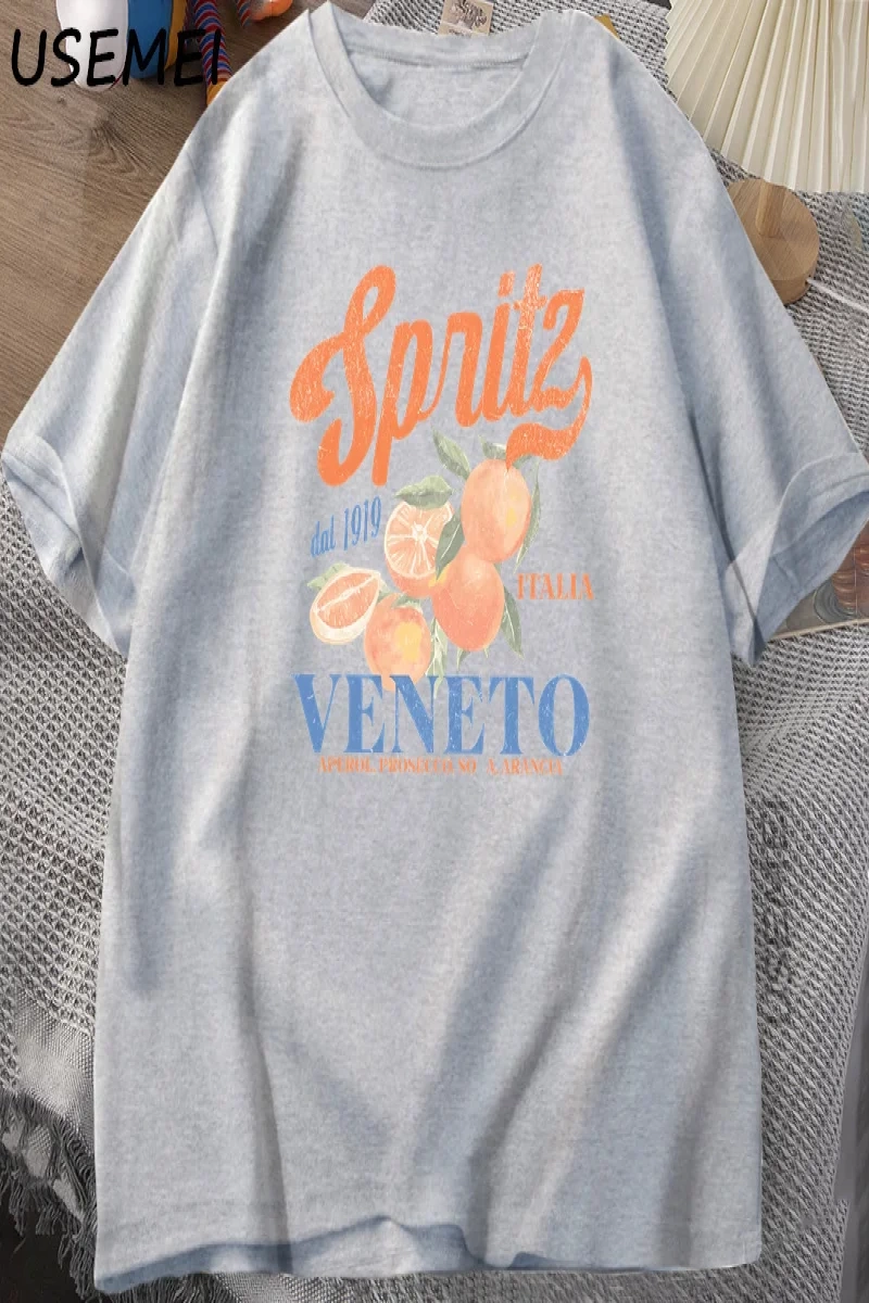 İtalyan Kokteyl Spritz T-Shirt Erkek Kadın Yaz Vintage Boho Italia Grafik Tee Pamuk Kısa Koll 2949