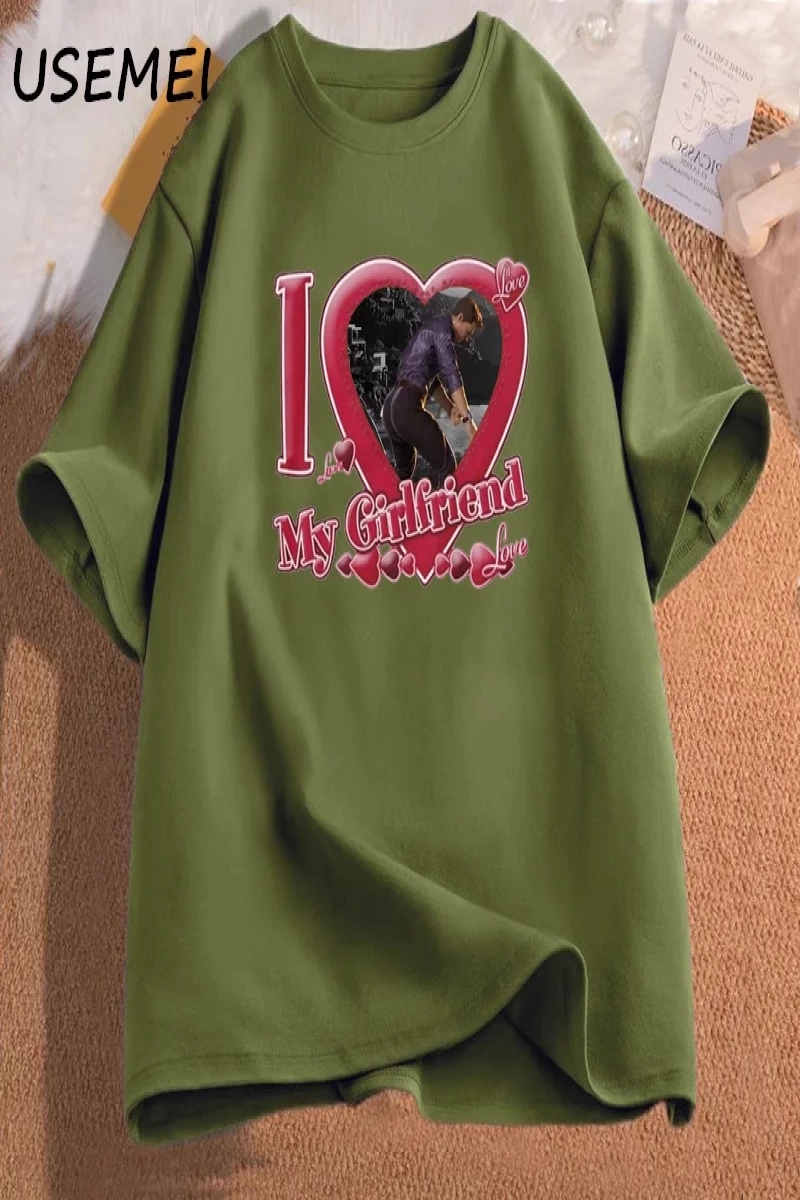 Johnny Cage kız arkadaşımı seviyorum t-shirt adam rahat pamuk kısa kollu Video oyunu erkek gi 3063