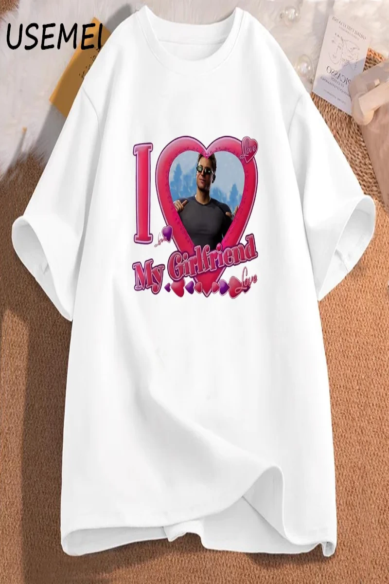 Johnny Cage kız arkadaşımı seviyorum t-shirt adam rahat pamuk kısa kollu Video oyunu erkek gi 3063