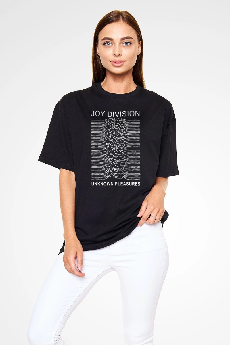 Joy Division Siyah Unisex Oversize Tişört T-shirt