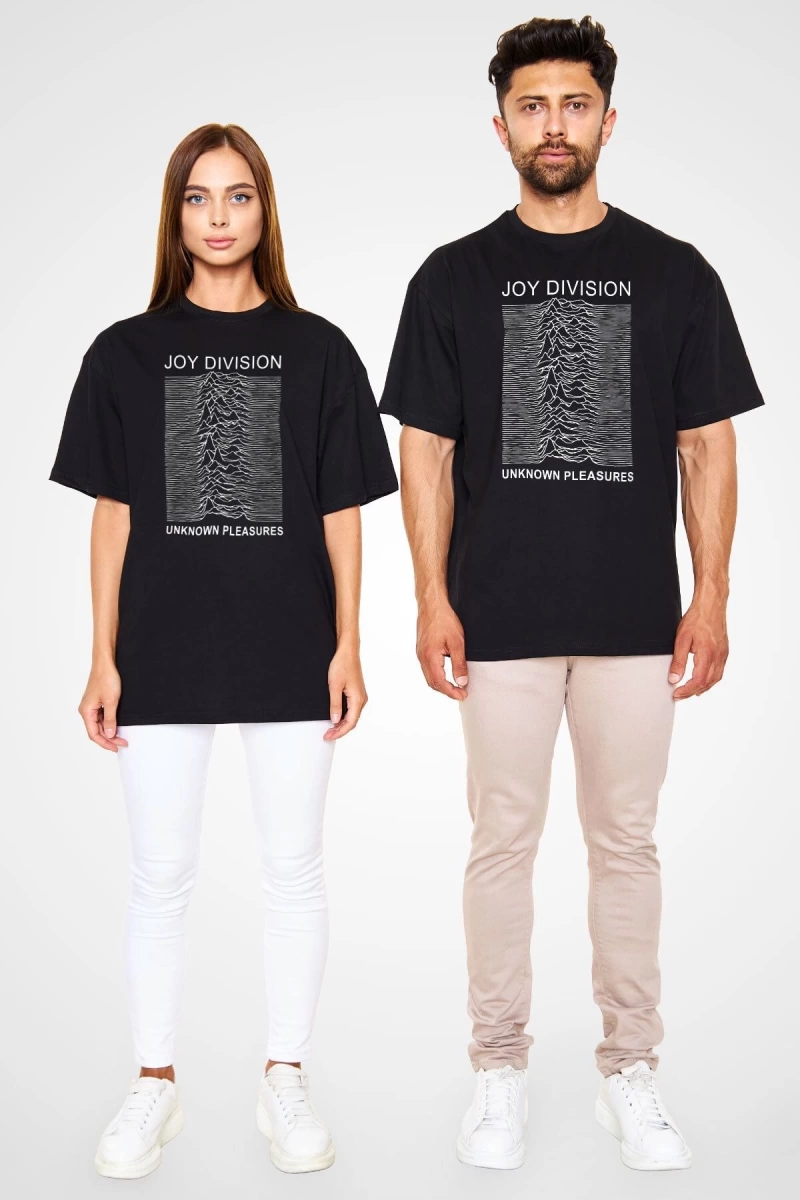 Joy Division Siyah Unisex Oversize Tişört T-shirt