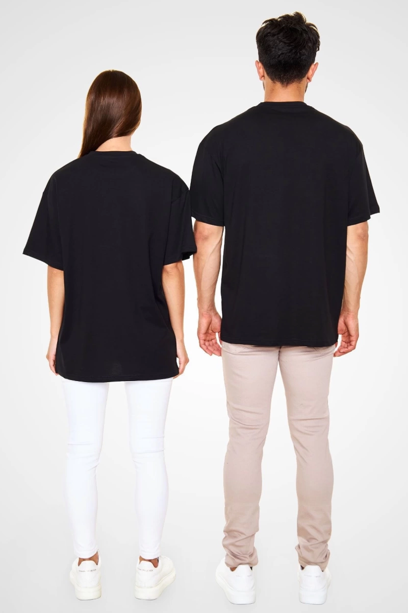 Joy Division Siyah Unisex Oversize Tişört T-shirt