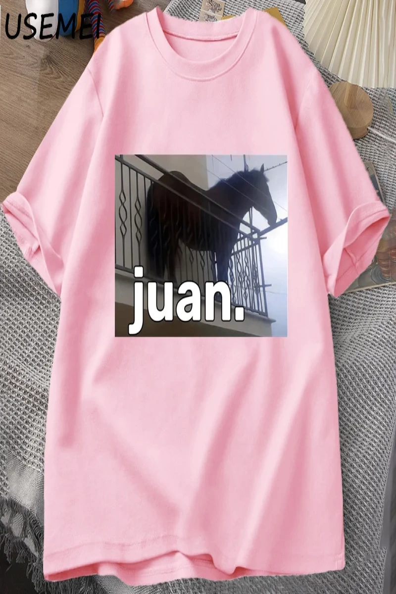 Juan Aptal At Balkon Dank Meme Grafik T Shirt Komik Adam O Boyun Rahat Kısa Kollu Tee 2797