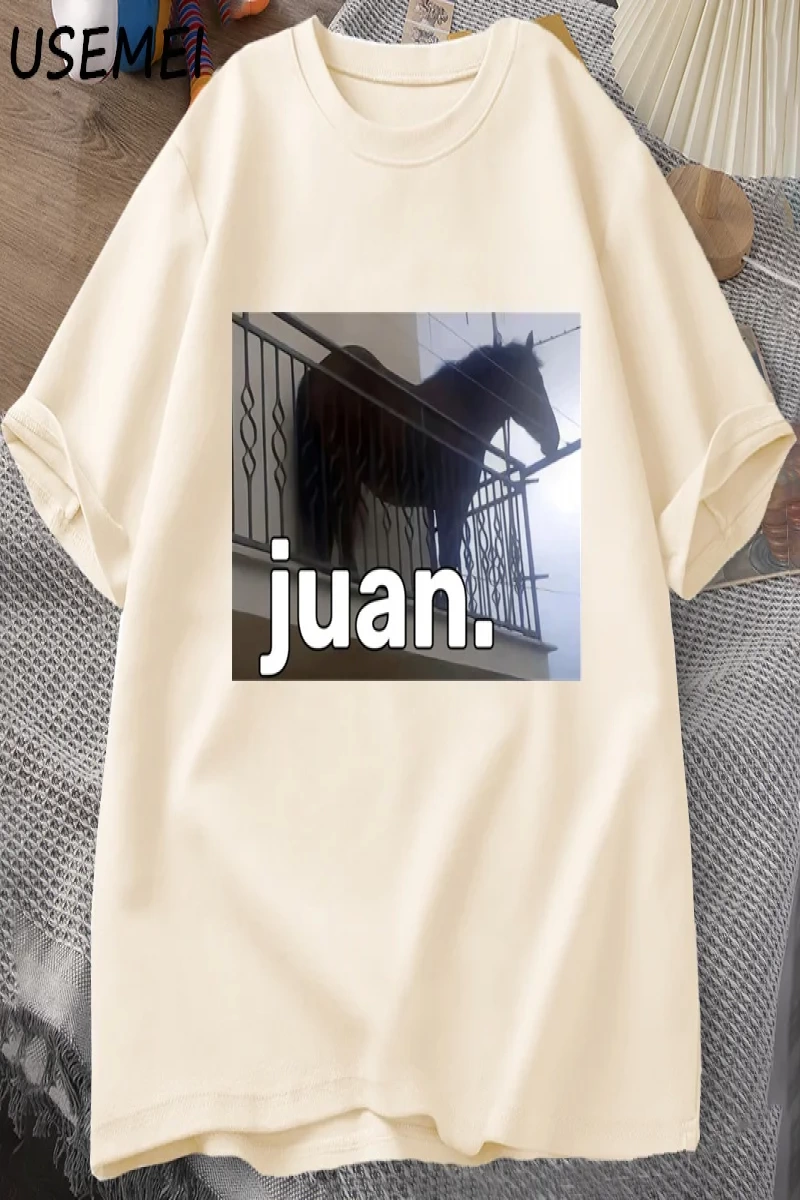 Juan Aptal At Balkon Dank Meme Grafik T Shirt Komik Adam O Boyun Rahat Kısa Kollu Tee 2797
