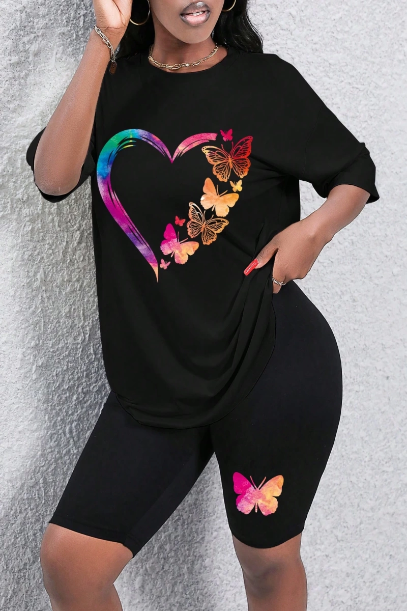 Kadın 2Lİ TAKIM OVERSİZE Trend T-shirt Şort Model 4921