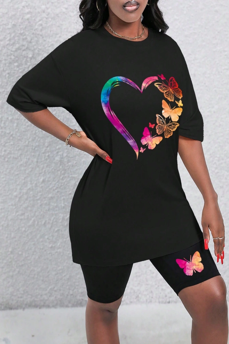 Kadın 2Lİ TAKIM OVERSİZE Trend T-shirt Şort Model 4921