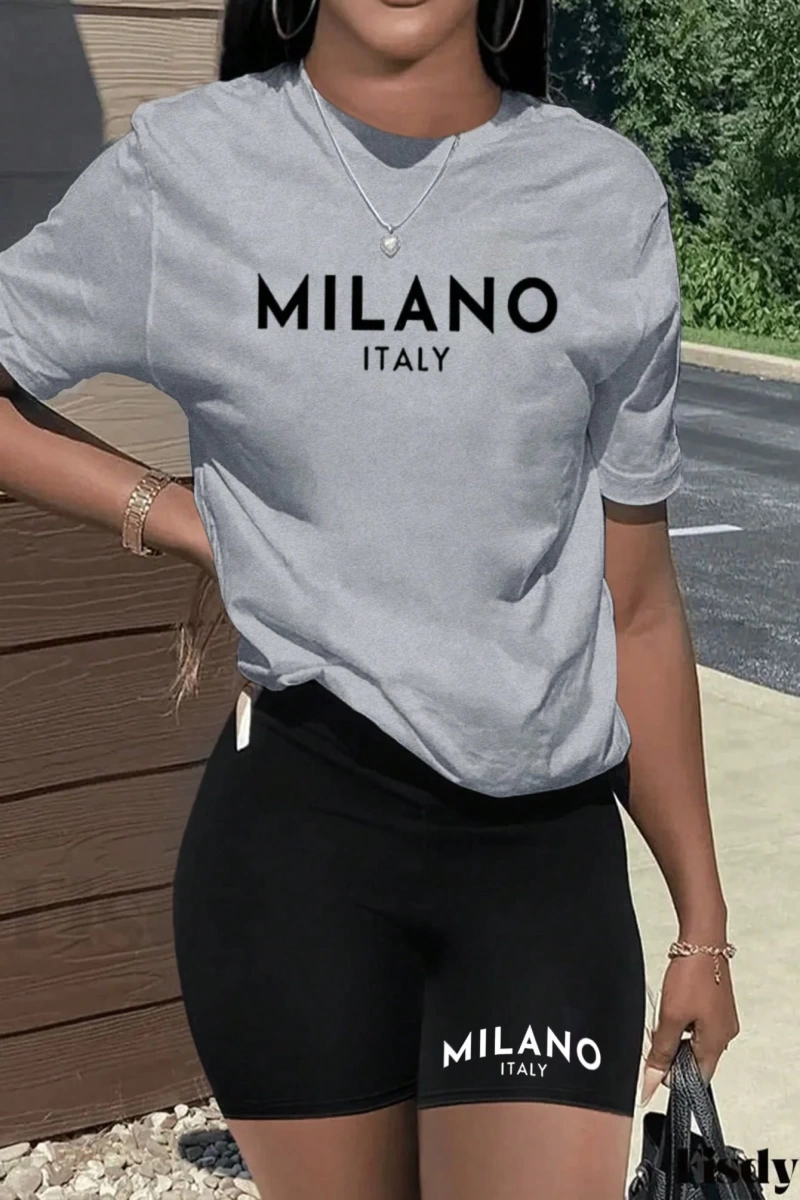 Kadın 2Lİ TAKIM OVERSİZE Trend T-shirt Şort Model 4924