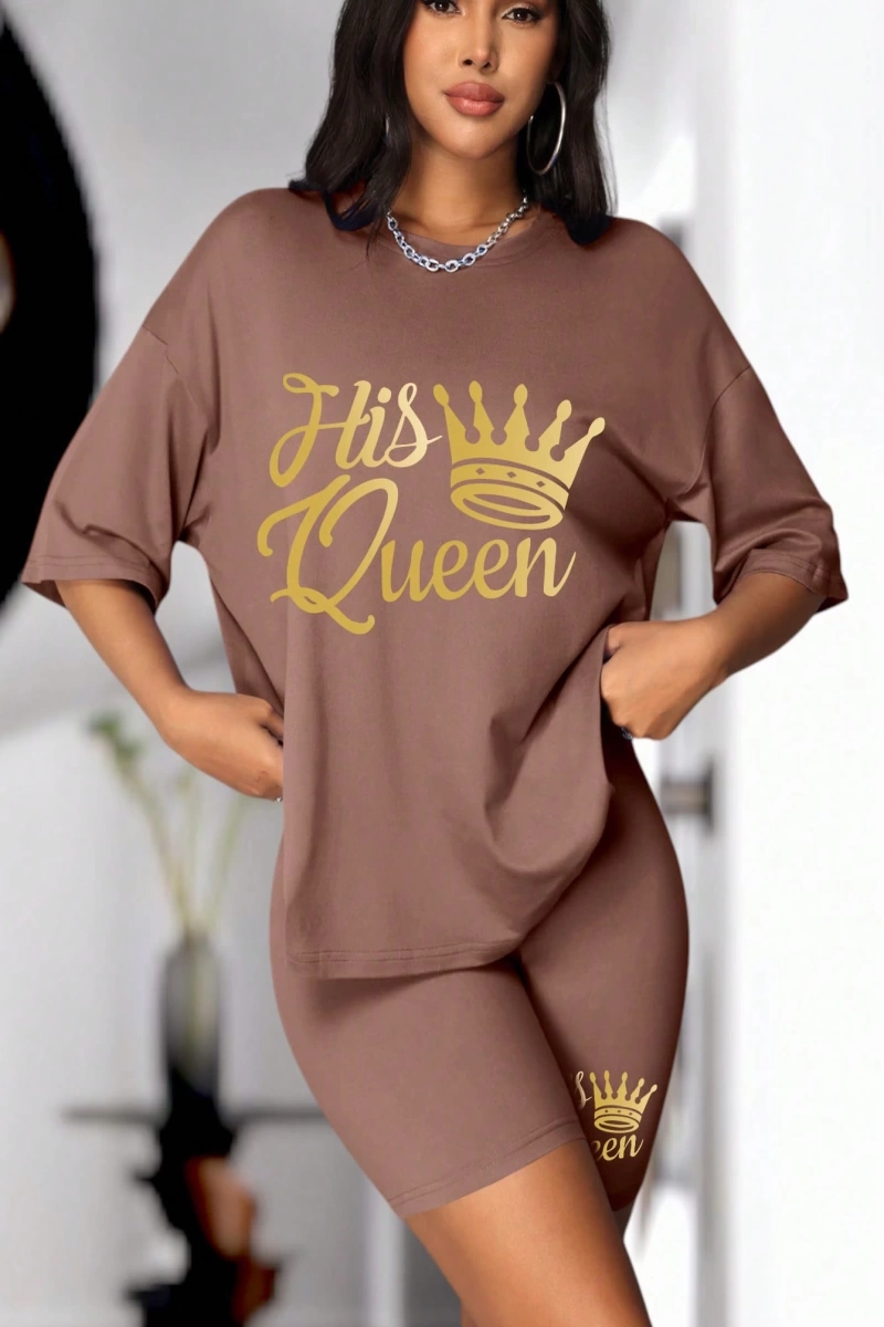Kadın 2Lİ TAKIM OVERSİZE Trend T-shirt Şort Model 4937