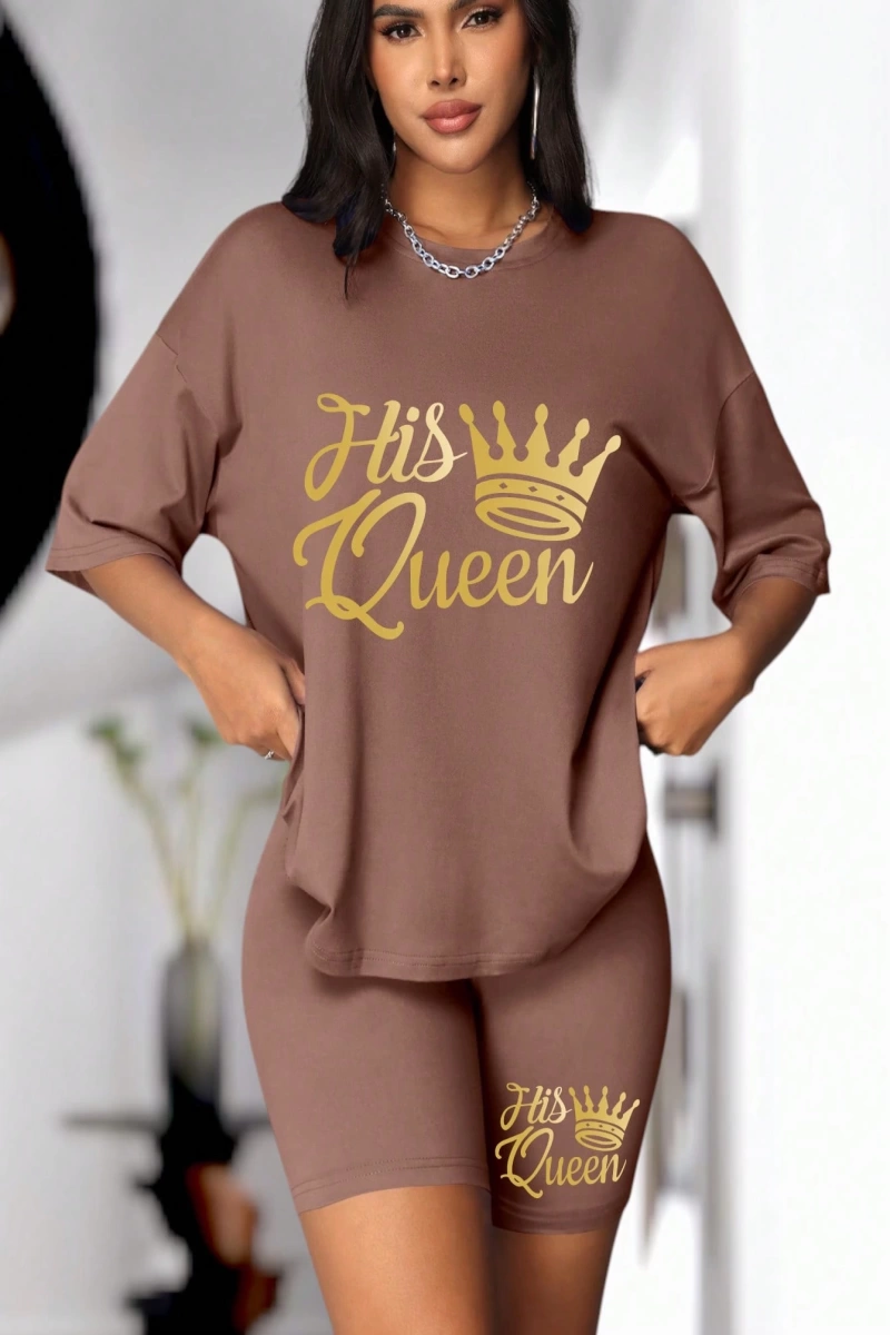 Kadın 2Lİ TAKIM OVERSİZE Trend T-shirt Şort Model 4937