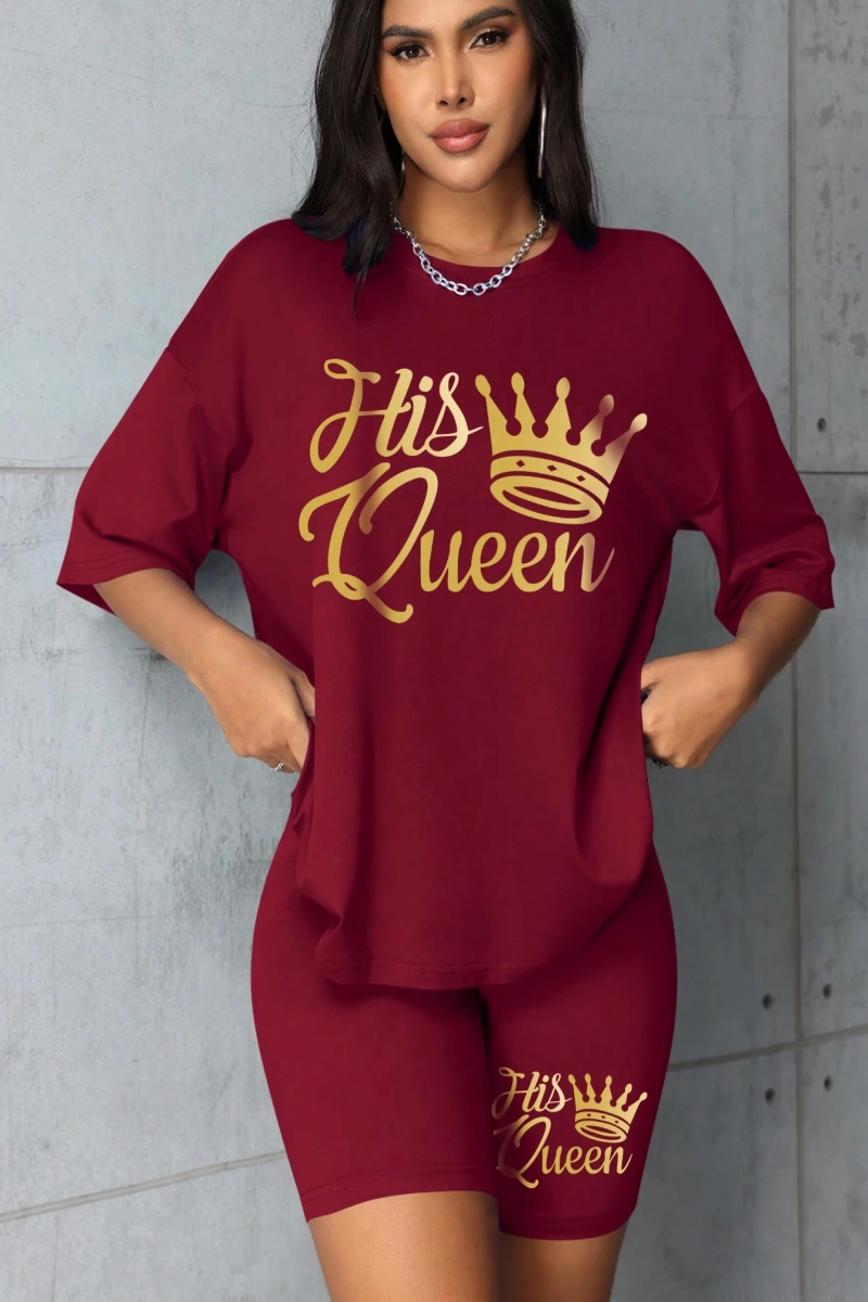Kadın 2Lİ TAKIM OVERSİZE Trend T-shirt Şort Model 4937