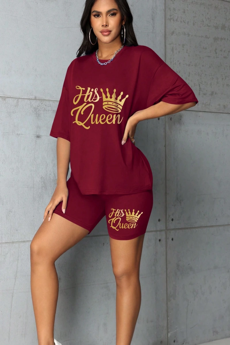 Kadın 2Lİ TAKIM OVERSİZE Trend T-shirt Şort Model 4937