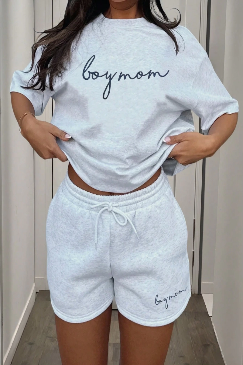 Kadın 2Lİ TAKIM OVERSİZE Trend T-shirt Şort Model 4941