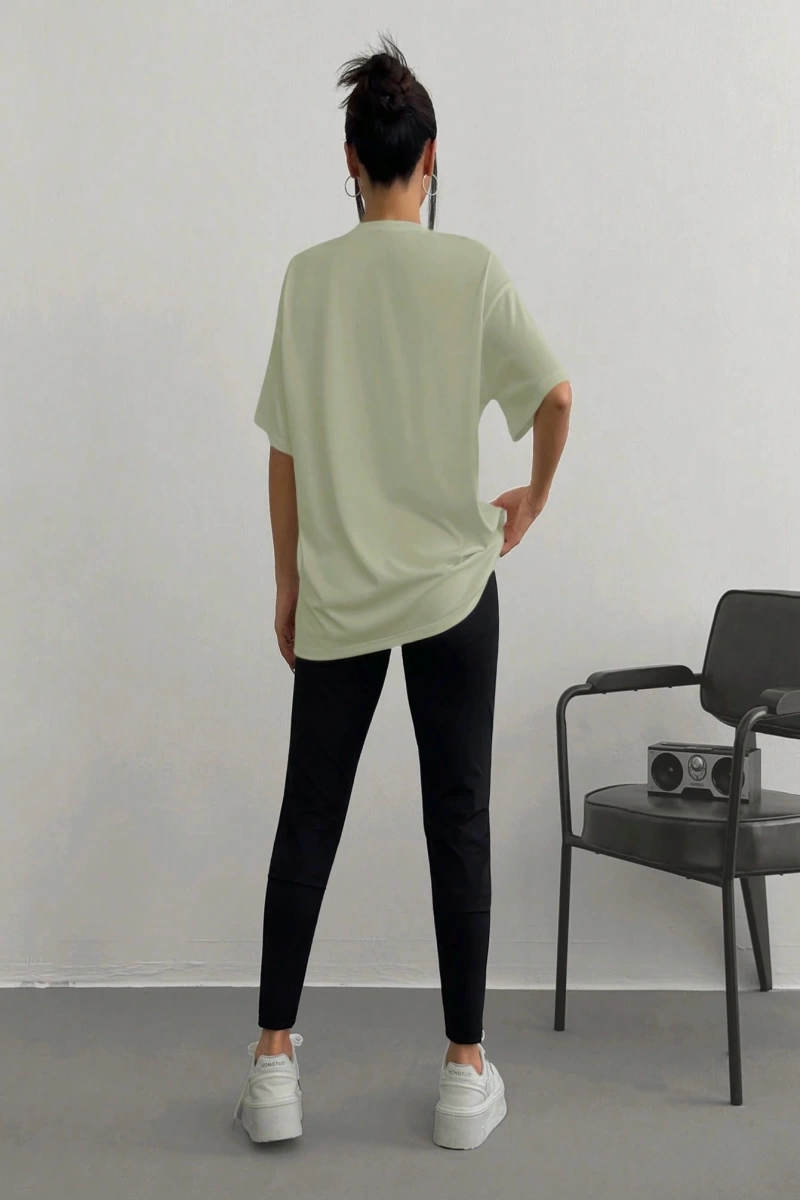 Kadın 2Lİ TAKIM OVERSİZE Trend T-shirt Şort Model 4942