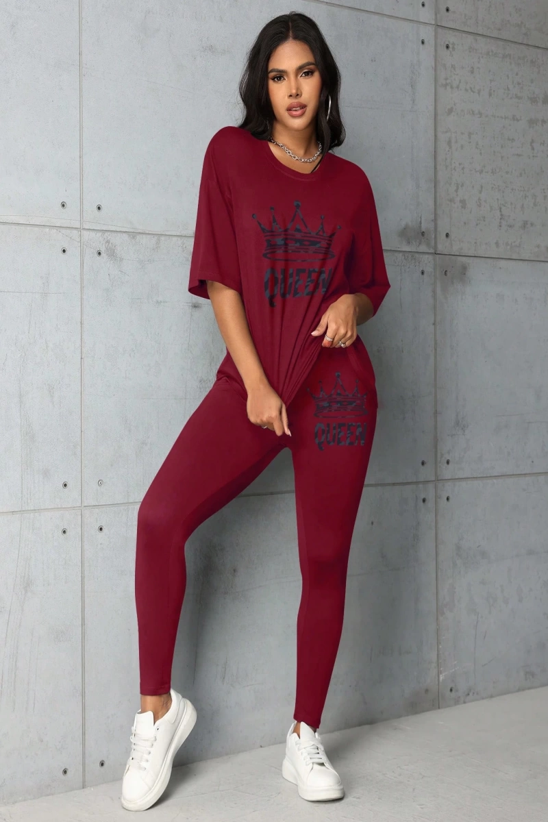 Kadın 2Lİ TAKIM OVERSİZE Trend T-shirt Şort Model 4945