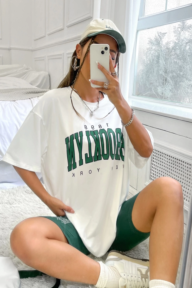 Kadın 2Lİ TAKIM OVERSİZE Trend T-shirt Şort Model 4948