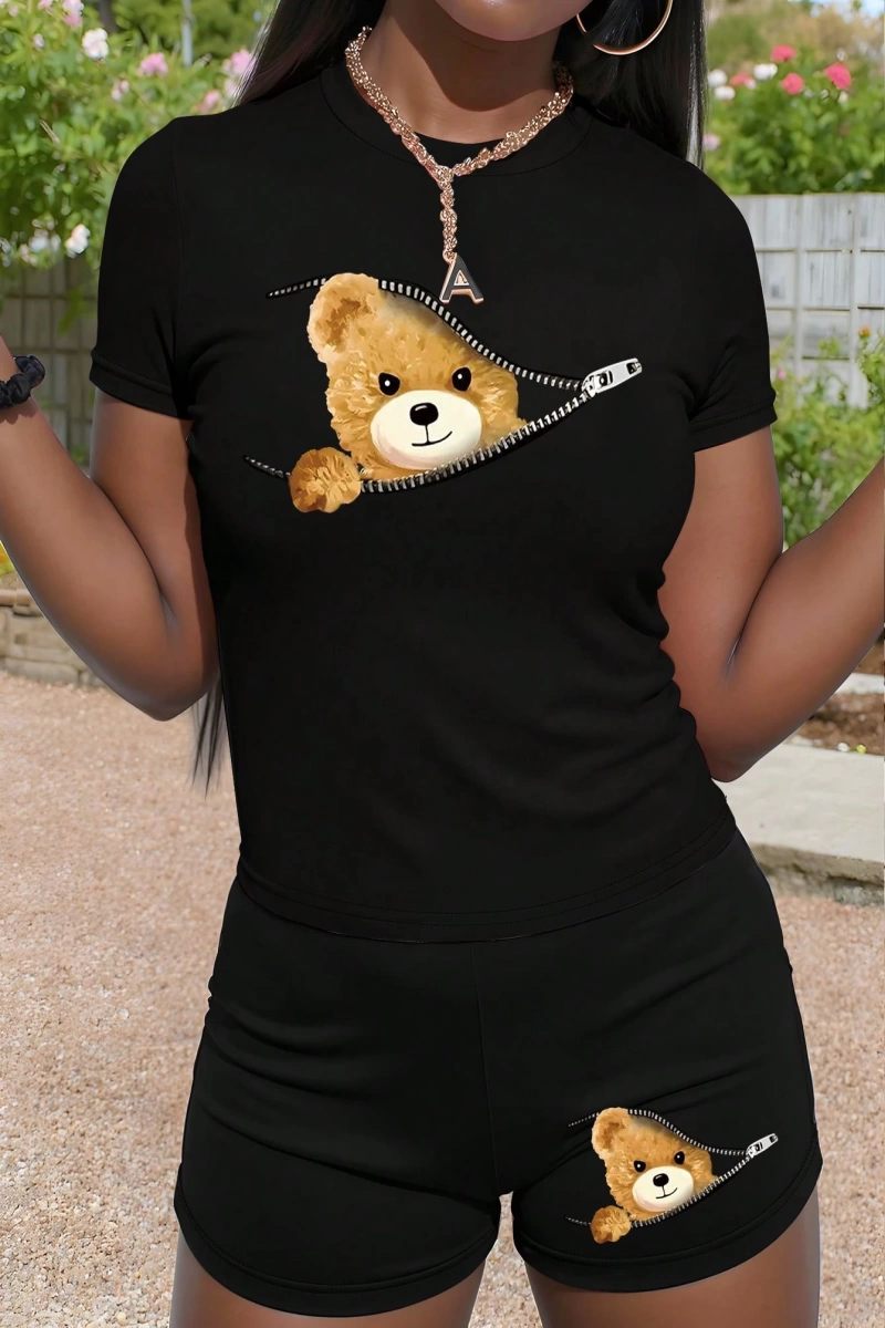 Kadın 2Lİ TAKIM OVERSİZE Trend T-shirt Şort Model 4952