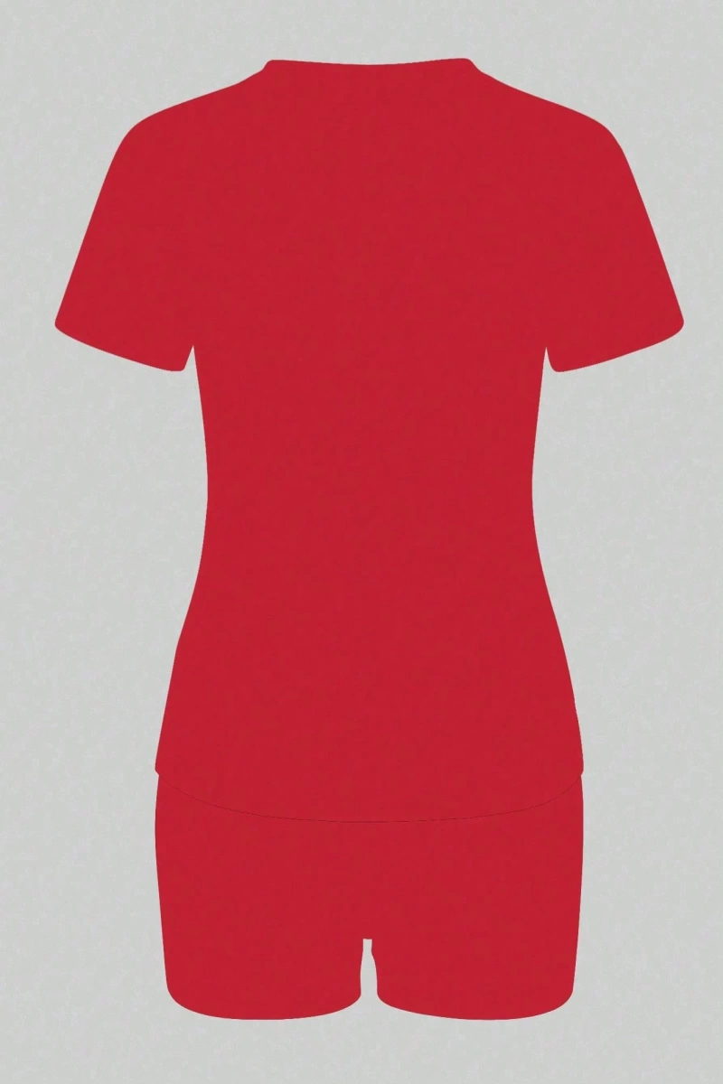 Kadın 2Lİ TAKIM OVERSİZE Trend T-shirt Şort Model 4961