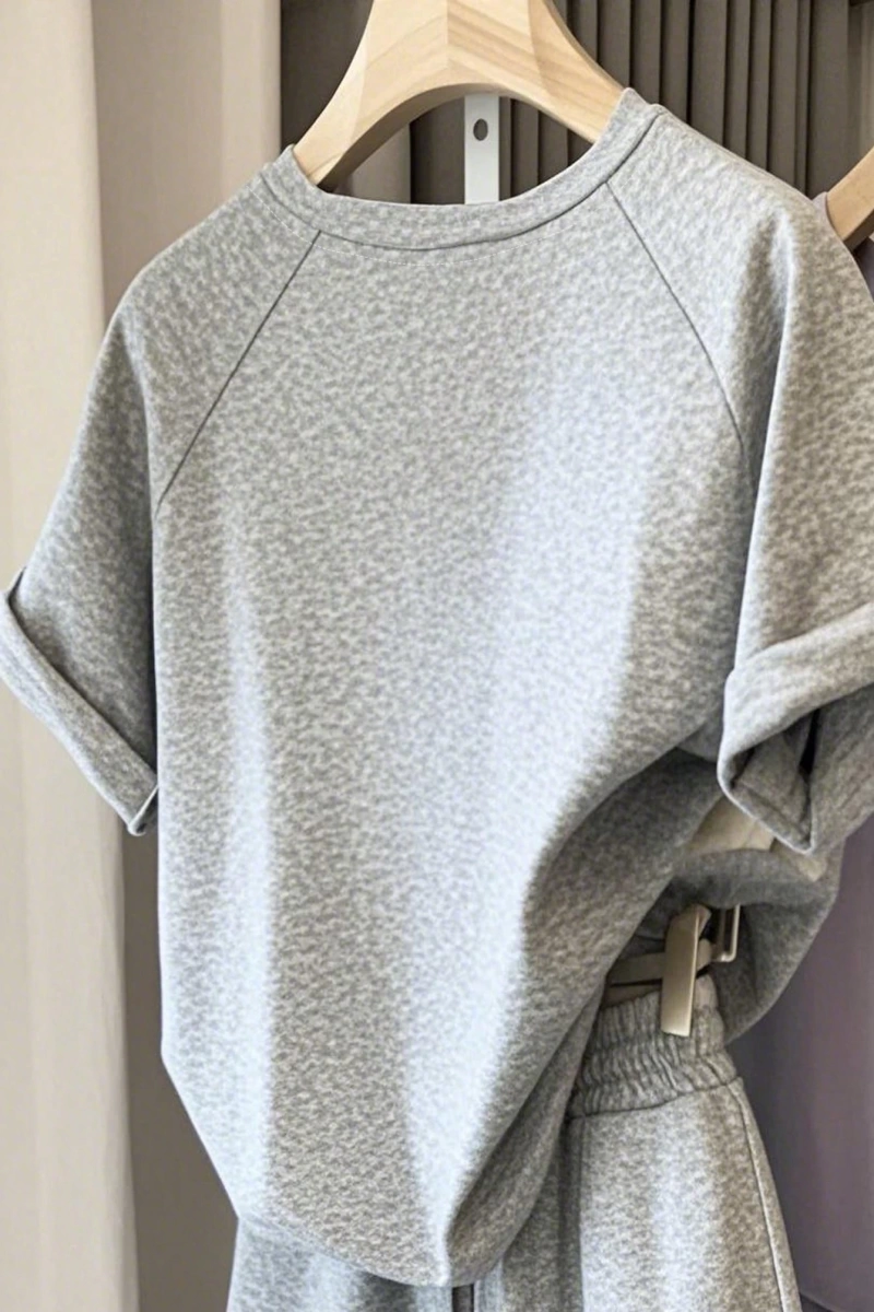 Kadın 2Lİ TAKIM OVERSİZE Trend T-shirt Şort Model 4963