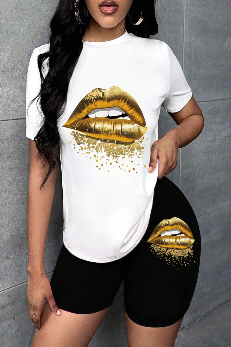 Kadın 2Lİ TAKIM OVERSİZE Trend T-shirt Şort Model 4965