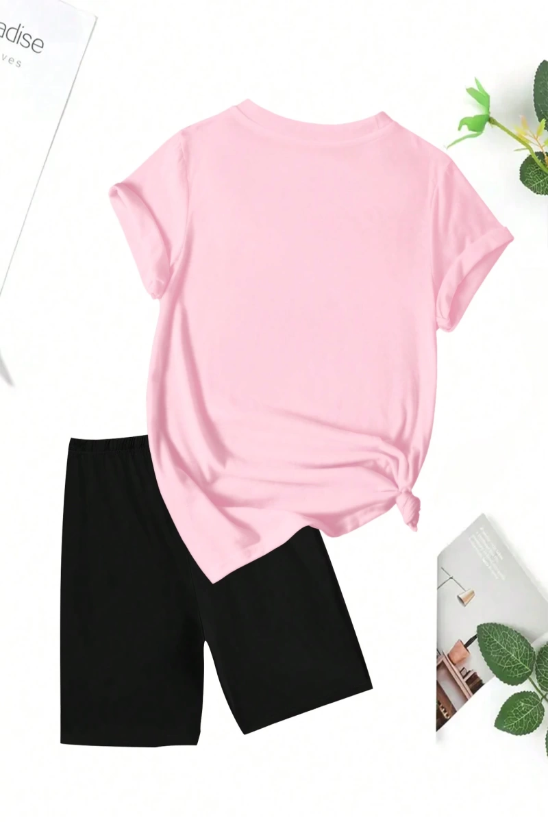 Kadın 2Lİ TAKIM OVERSİZE Trend T-shirt Şort Model 4969