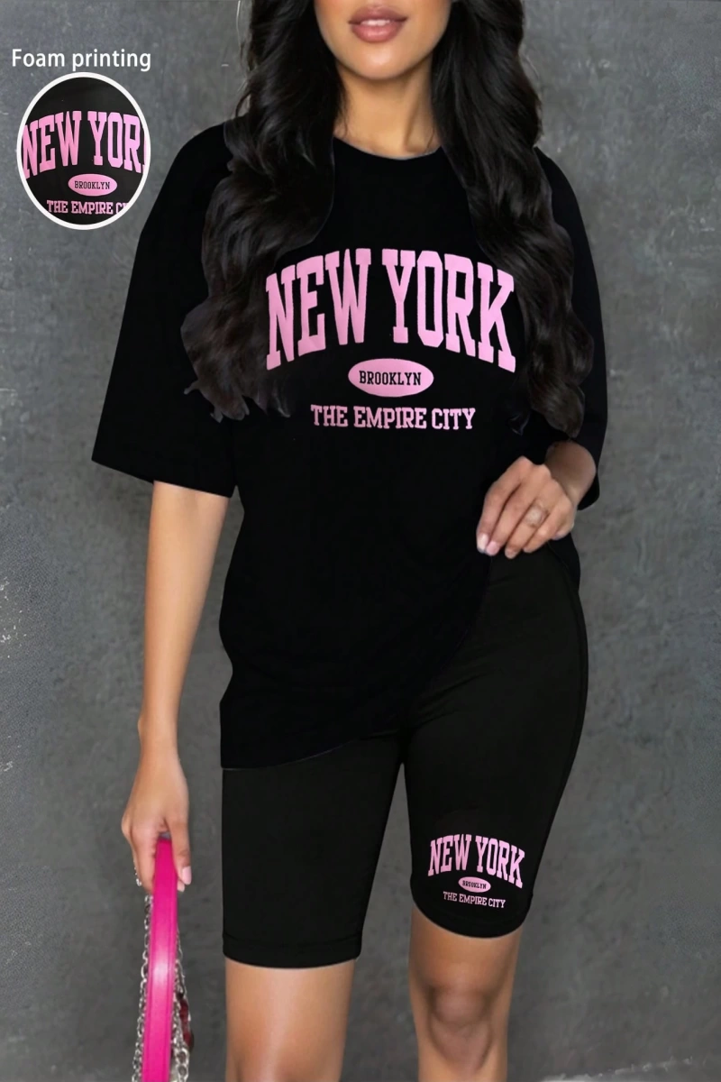 Kadın 2Lİ TAKIM OVERSİZE Trend T-shirt Şort Model 4970