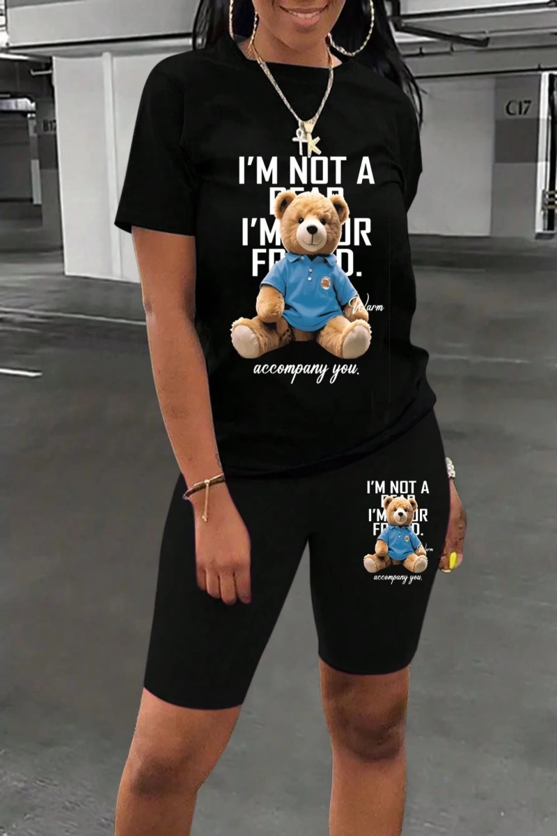 Kadın 2Lİ TAKIM OVERSİZE Trend T-shirt Şort Model 4973