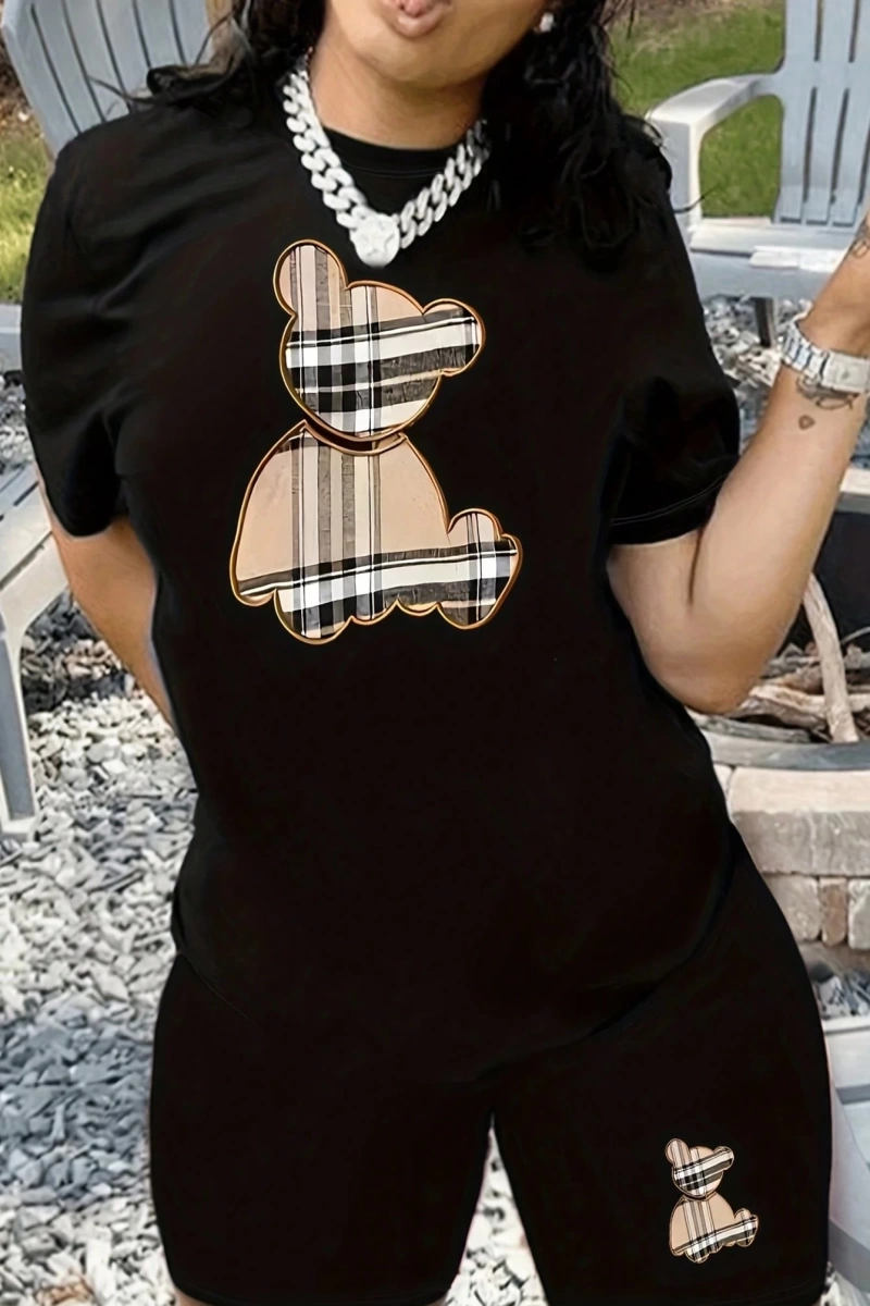 Kadın 2Lİ TAKIM OVERSİZE Trend T-shirt Şort Model 4974