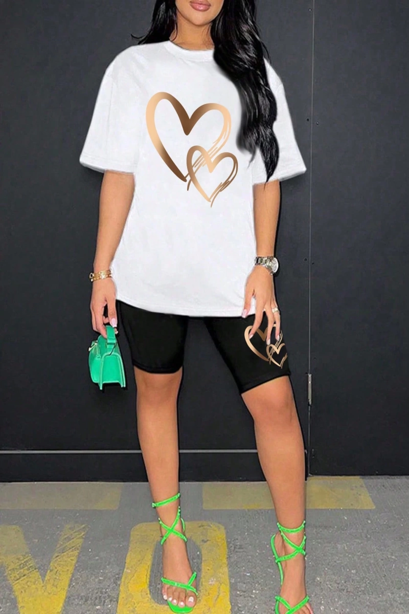 Kadın 2Lİ TAKIM OVERSİZE Trend T-shirt Şort Model 4977