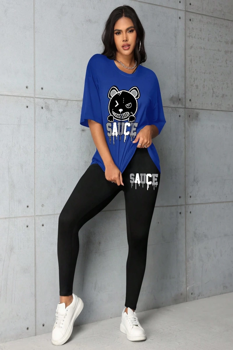 Kadın 2Lİ TAKIM OVERSİZE Trend T-shirt Şort Model 4982