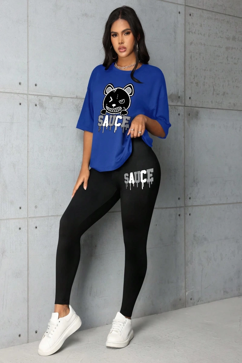 Kadın 2Lİ TAKIM OVERSİZE Trend T-shirt Şort Model 4982