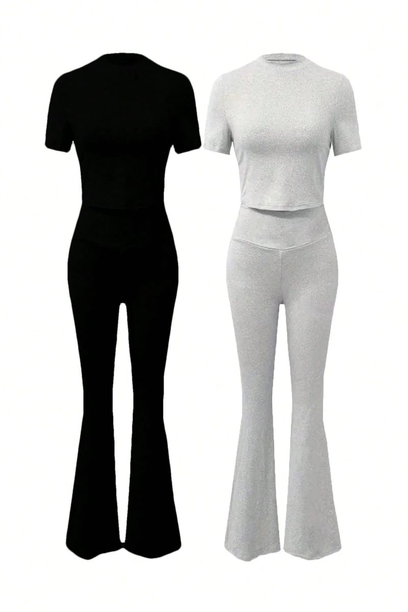 Kadın 2Lİ TAKIM OVERSİZE Trend T-shirt Şort Model 4984