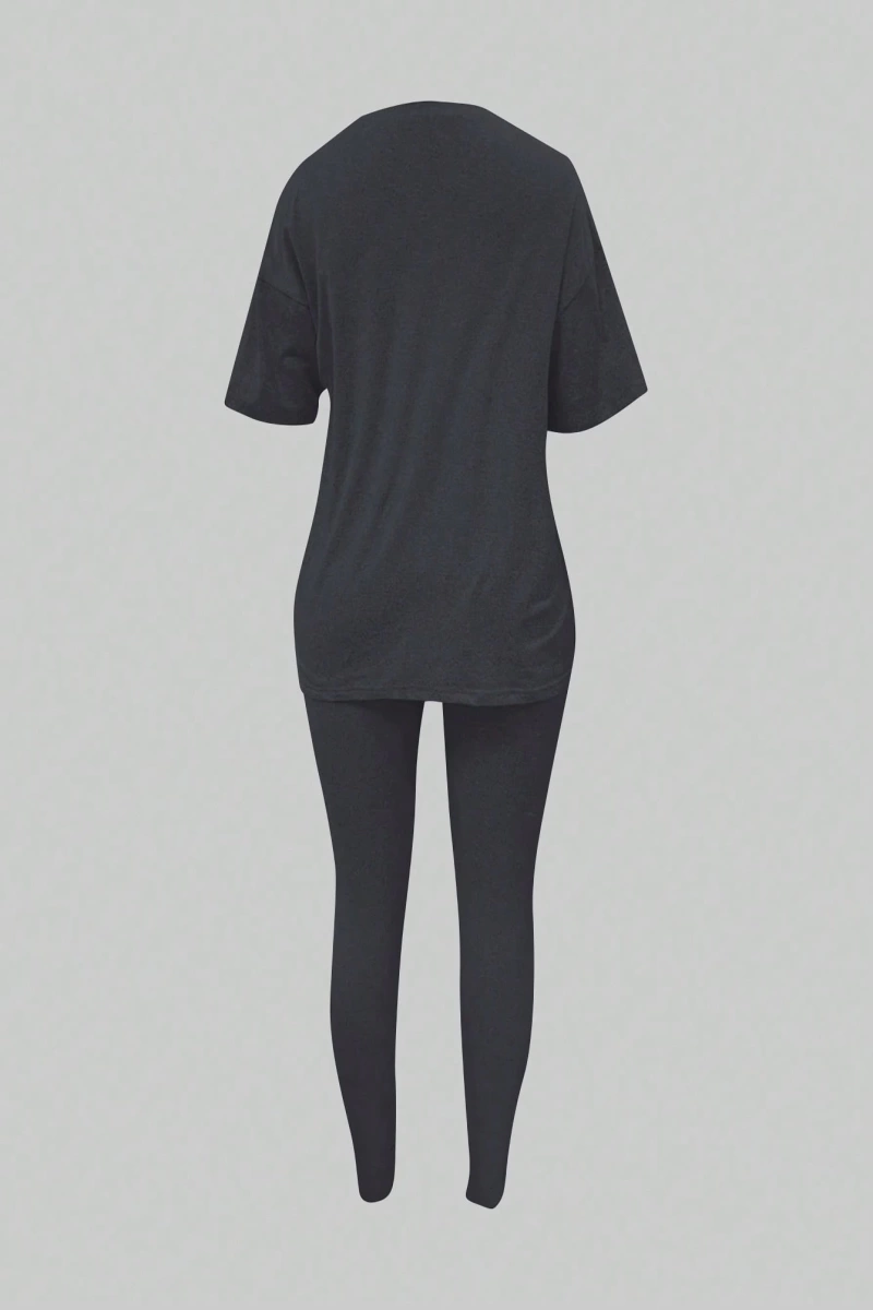 Kadın 2Lİ TAKIM OVERSİZE Trend T-shirt Şort Model 4984