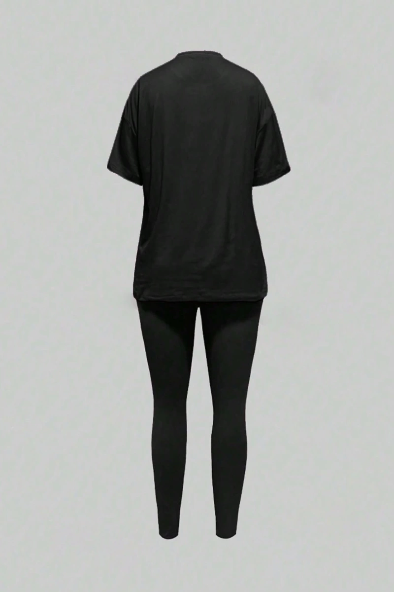 Kadın 2Lİ TAKIM OVERSİZE Trend T-shirt Şort Model 4993