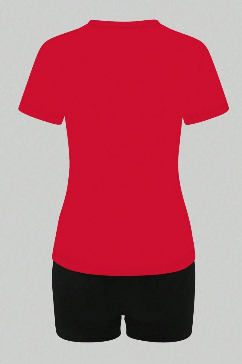Kadın 2Lİ TAKIM OVERSİZE Trend T-shirt Şort Model 4994