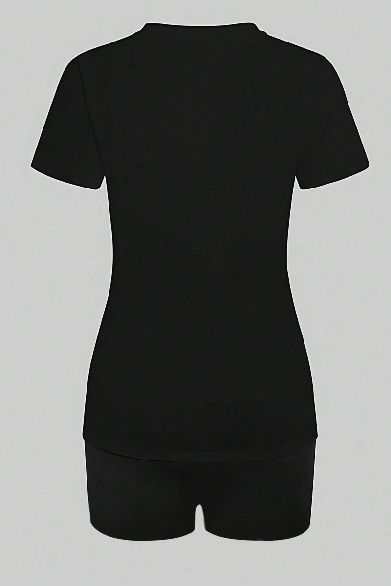 Kadın 2Lİ TAKIM OVERSİZE Trend T-shirt Şort Model 4994
