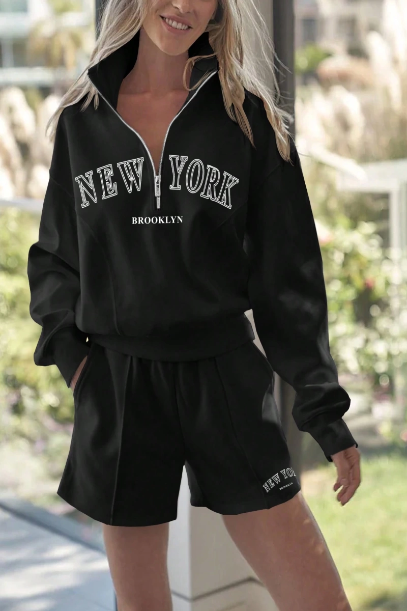 Kadın 2Lİ TAKIM OVERSİZE Trend T-shirt Şort Model 4996