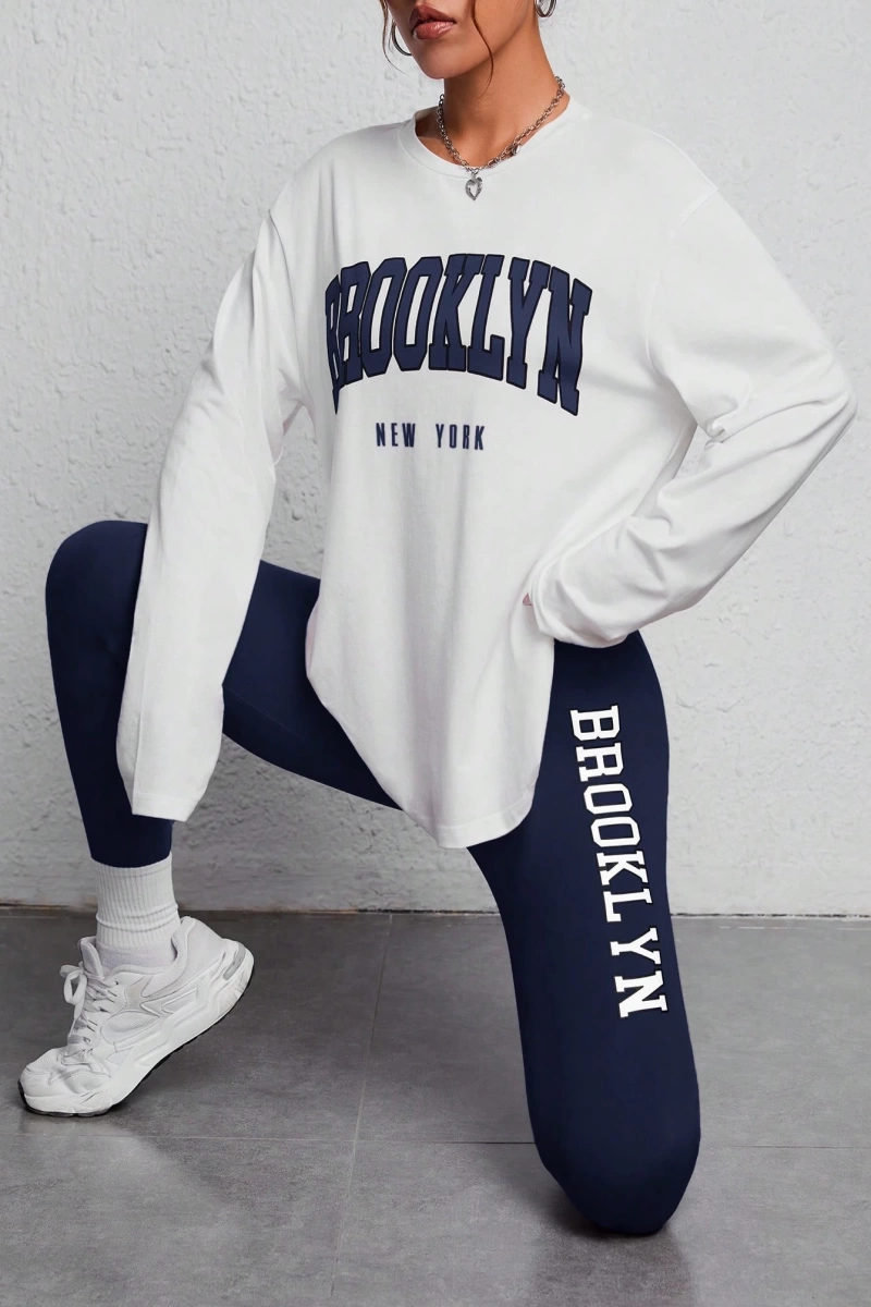 Kadın 2Lİ TAKIM OVERSİZE Trend T-shirt Şort Model 5002