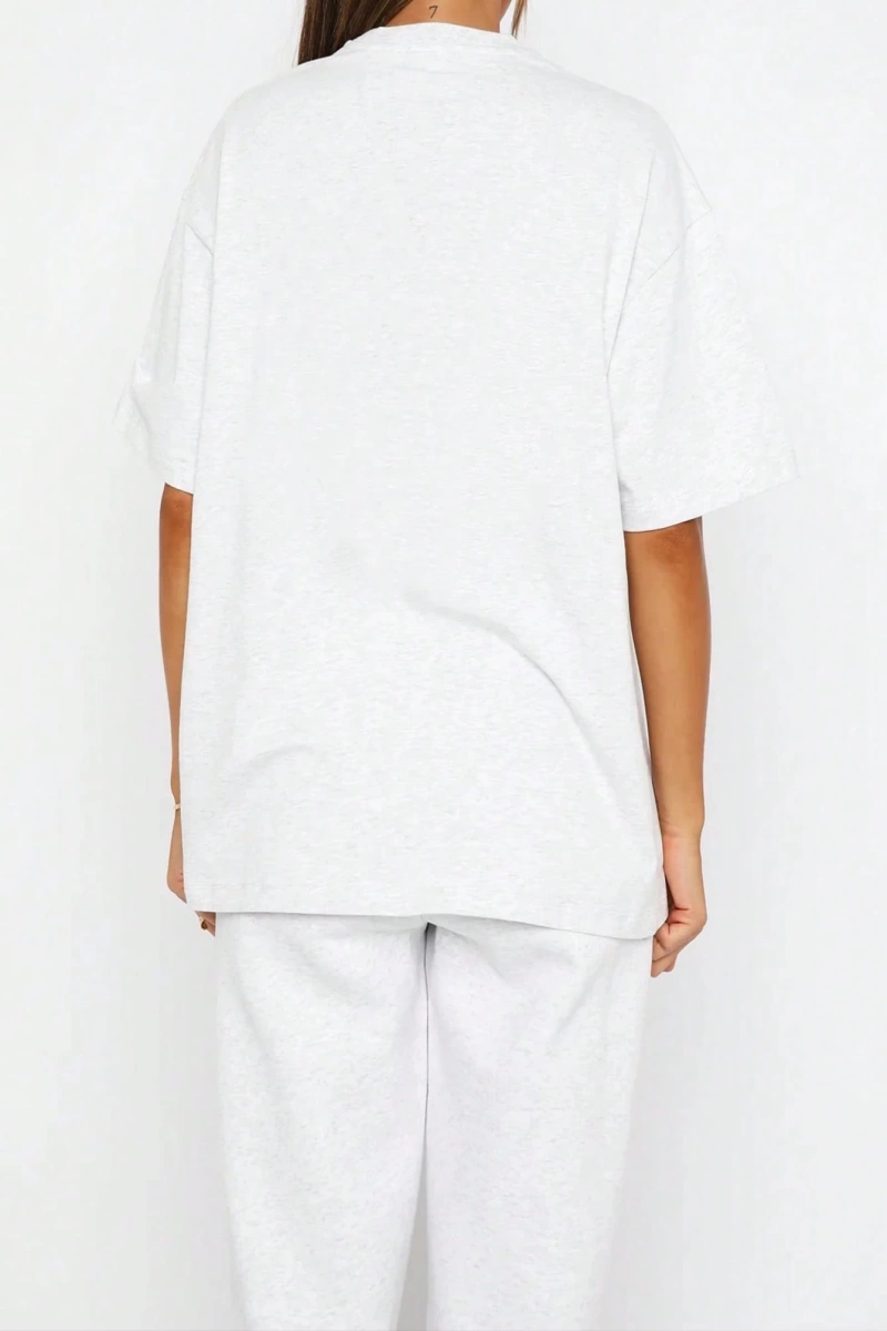 Kadın 2Lİ TAKIM OVERSİZE Trend T-shirt Şort Model 5006