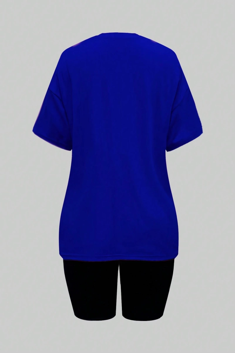 Kadın 2Lİ TAKIM OVERSİZE Trend T-shirt Şort Model 5007