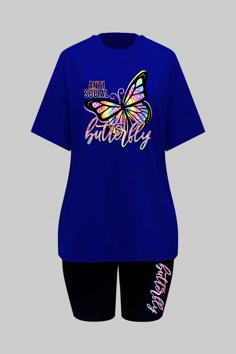 Kadın 2Lİ TAKIM OVERSİZE Trend T-shirt Şort Model 5007