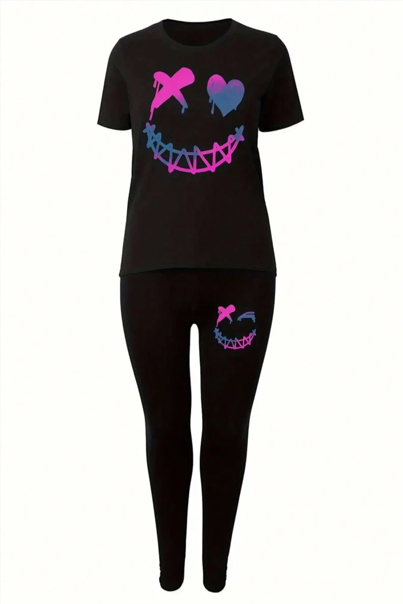 Kadın 2Lİ TAKIM OVERSİZE Trend T-shirt Şort Model 5008