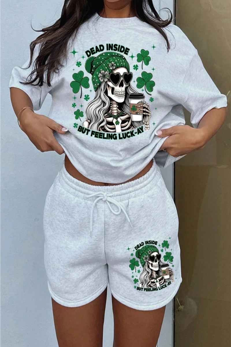 Kadın 2Lİ TAKIM OVERSİZE Trend T-shirt Şort Model 5011