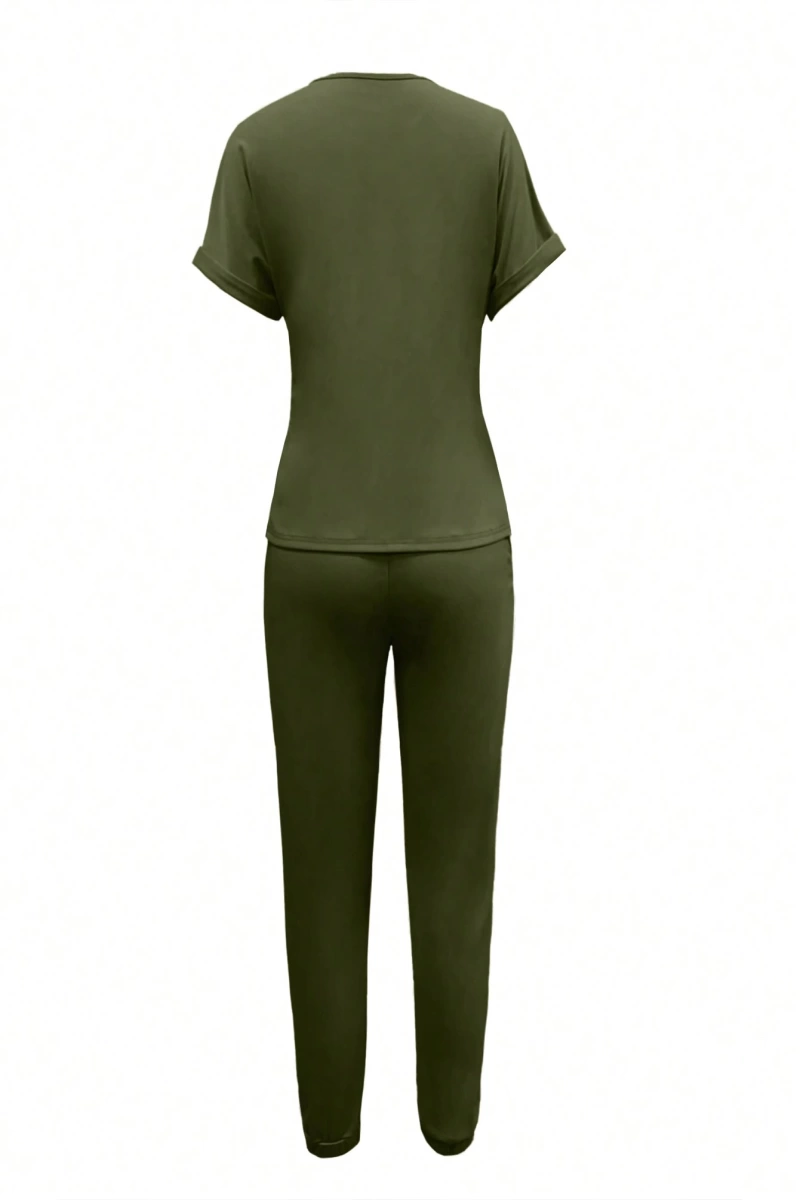 Kadın 2Lİ TAKIM OVERSİZE Trend T-shirt Şort Model 5043
