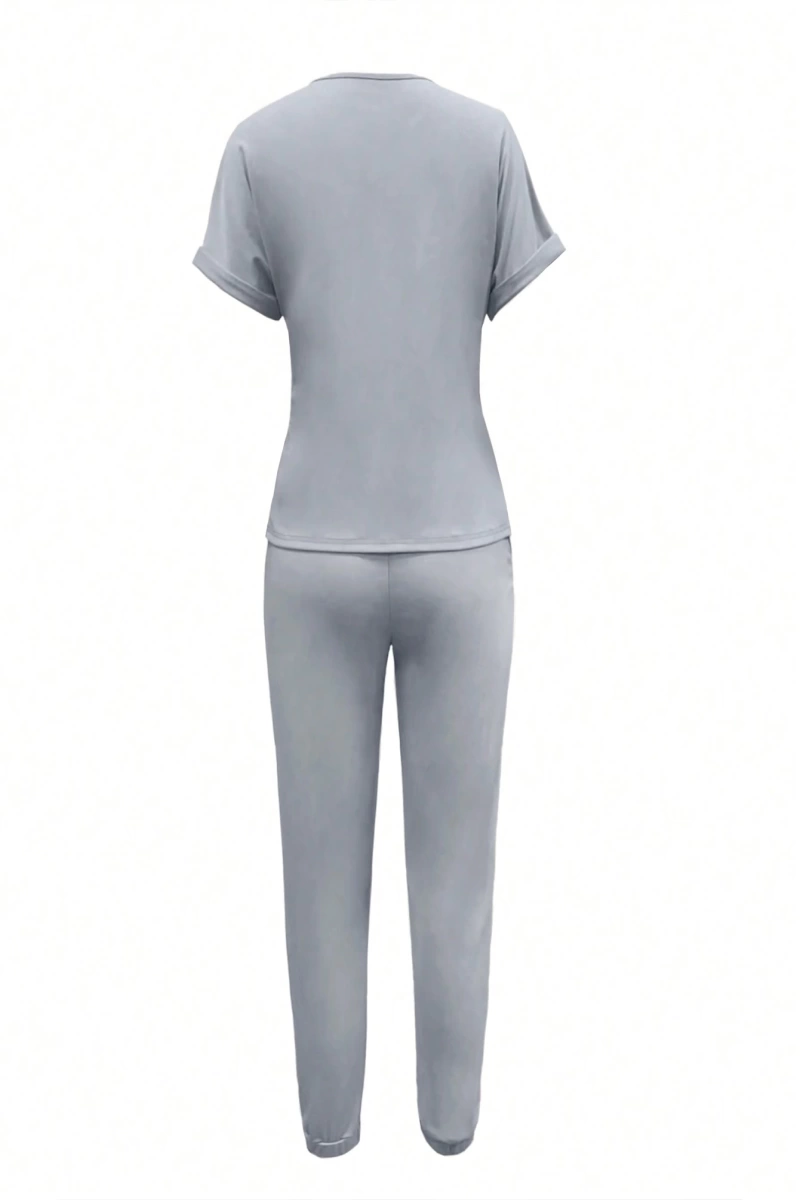 Kadın 2Lİ TAKIM OVERSİZE Trend T-shirt Şort Model 5043