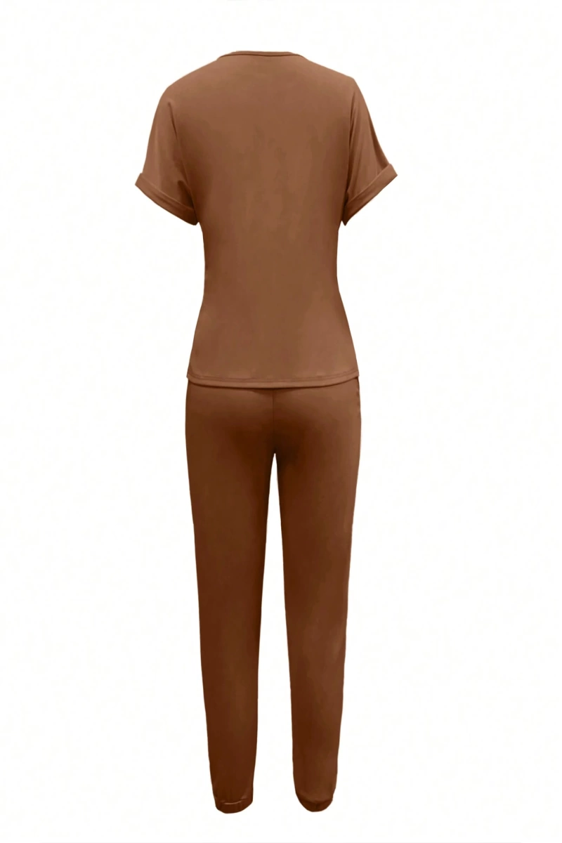 Kadın 2Lİ TAKIM OVERSİZE Trend T-shirt Şort Model 5043