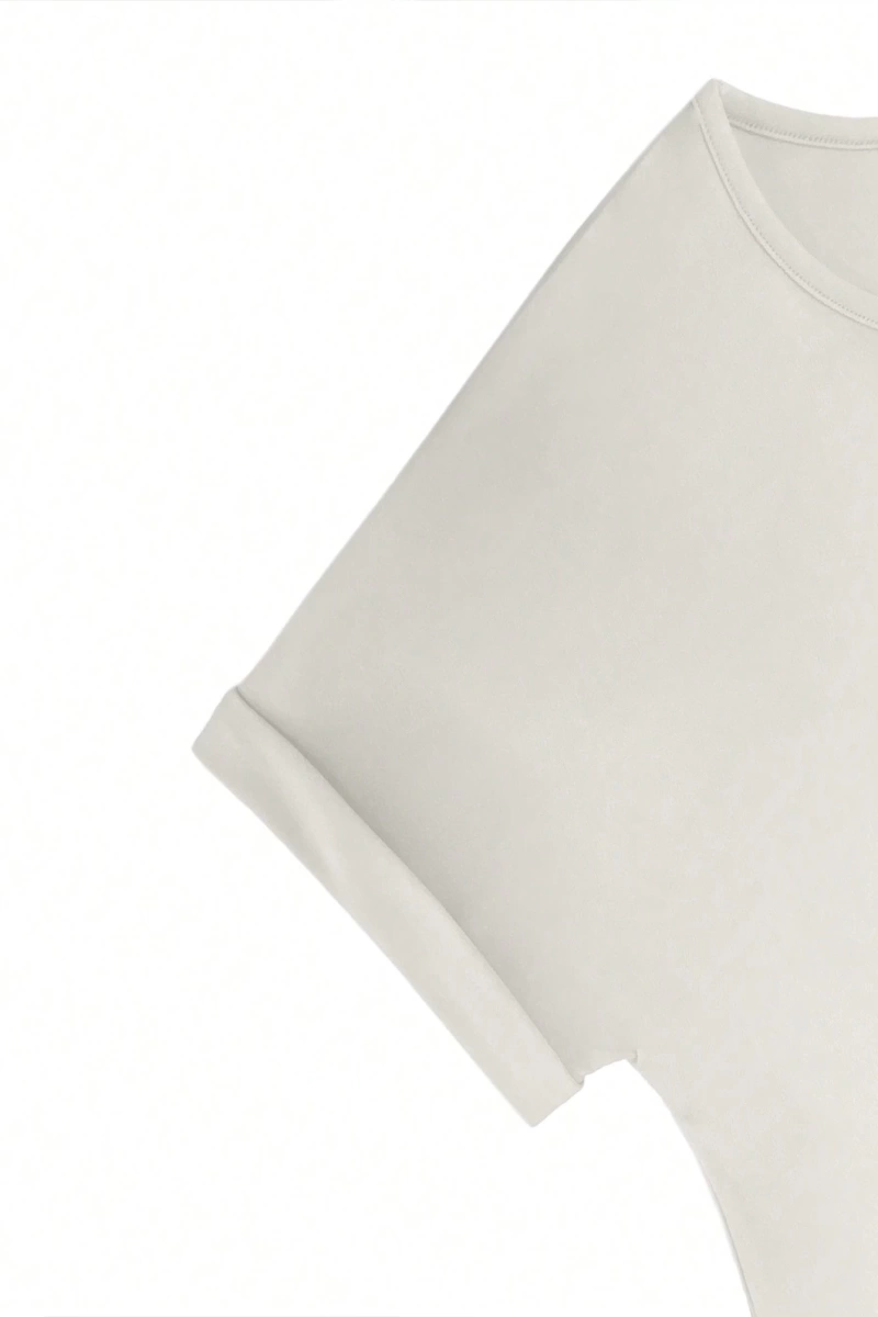 Kadın 2Lİ TAKIM OVERSİZE Trend T-shirt Şort Model 5043
