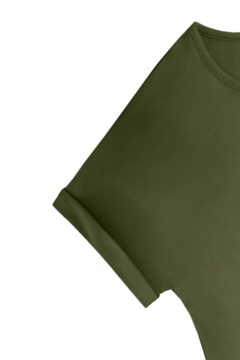 Kadın 2Lİ TAKIM OVERSİZE Trend T-shirt Şort Model 5043